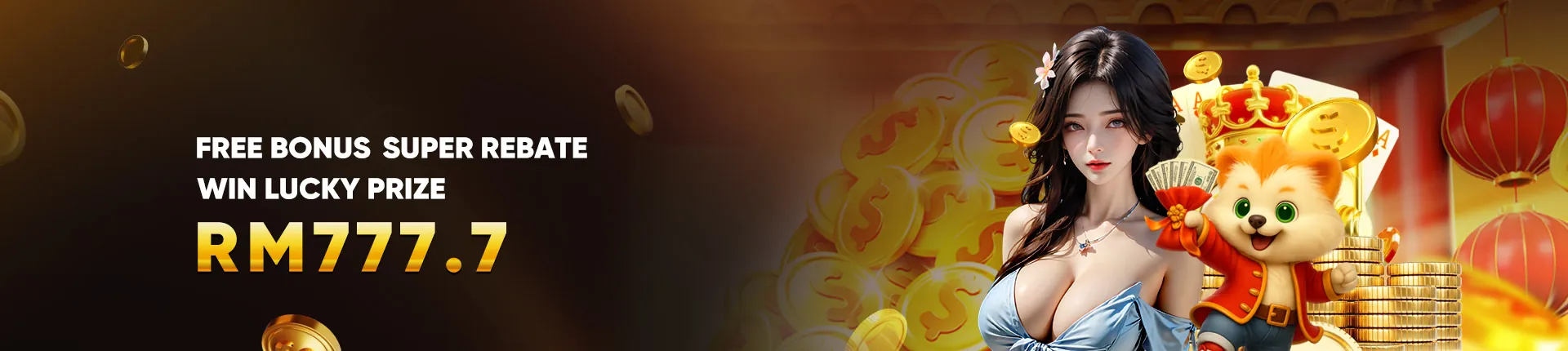Go2Win free bonus and lucky prize banner: win up to RM777.7